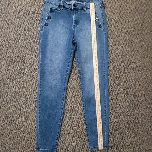 RARE Super Cute Liverpool Abby The Ankle Skinny Sailor Jeans in Medium Blue 10 - Picture 5 of 15